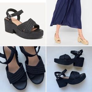 Old Navy Raffia Platform Sandals